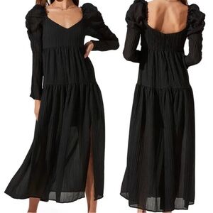 ASTR Ruched Long Sleeve Maxi Dress Size XL $128 MSRP